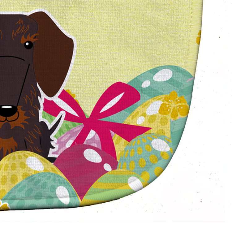 Easter Eggs Wire Haired Dachshund Chocolate Baby Bib Easy-Clean Baby Bib Baby Feeding Accessory Baby Mealtime Essential, 10 x 13, Multicolor