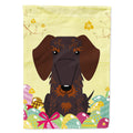 Easter Eggs Wire Haired Dachshund Chocolate House Flag 28x40 Porch Sleeve Pole Decorative Outside Yard Banner Artwork Wall Hanging, Polyester