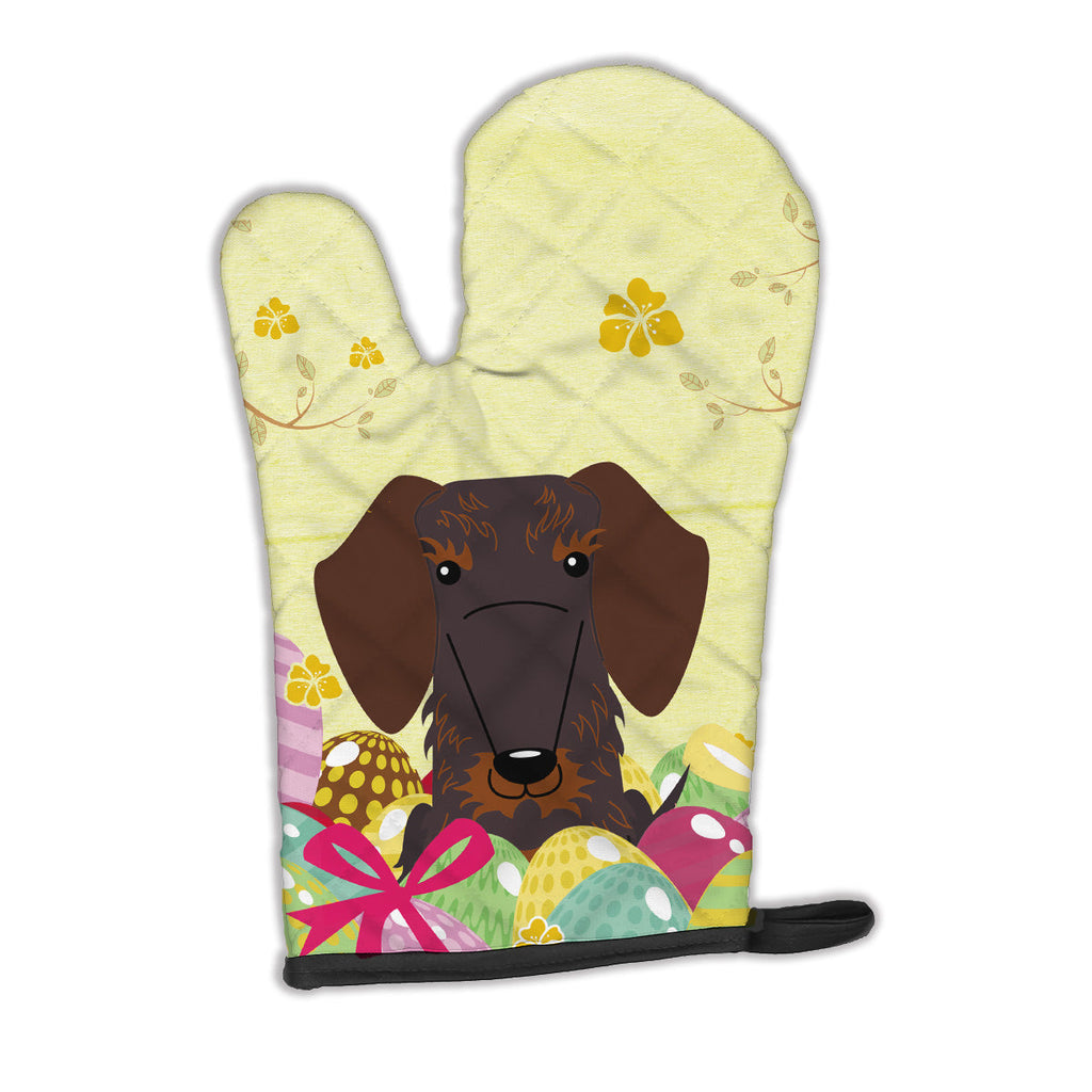 Easter Eggs Wire Haired Dachshund Chocolate Oven Mitt Heat Resistant Thick Oven Mitt for Hot Pans and Oven, Kitchen Mitt Protect Hands, Cooking Baking Glove
