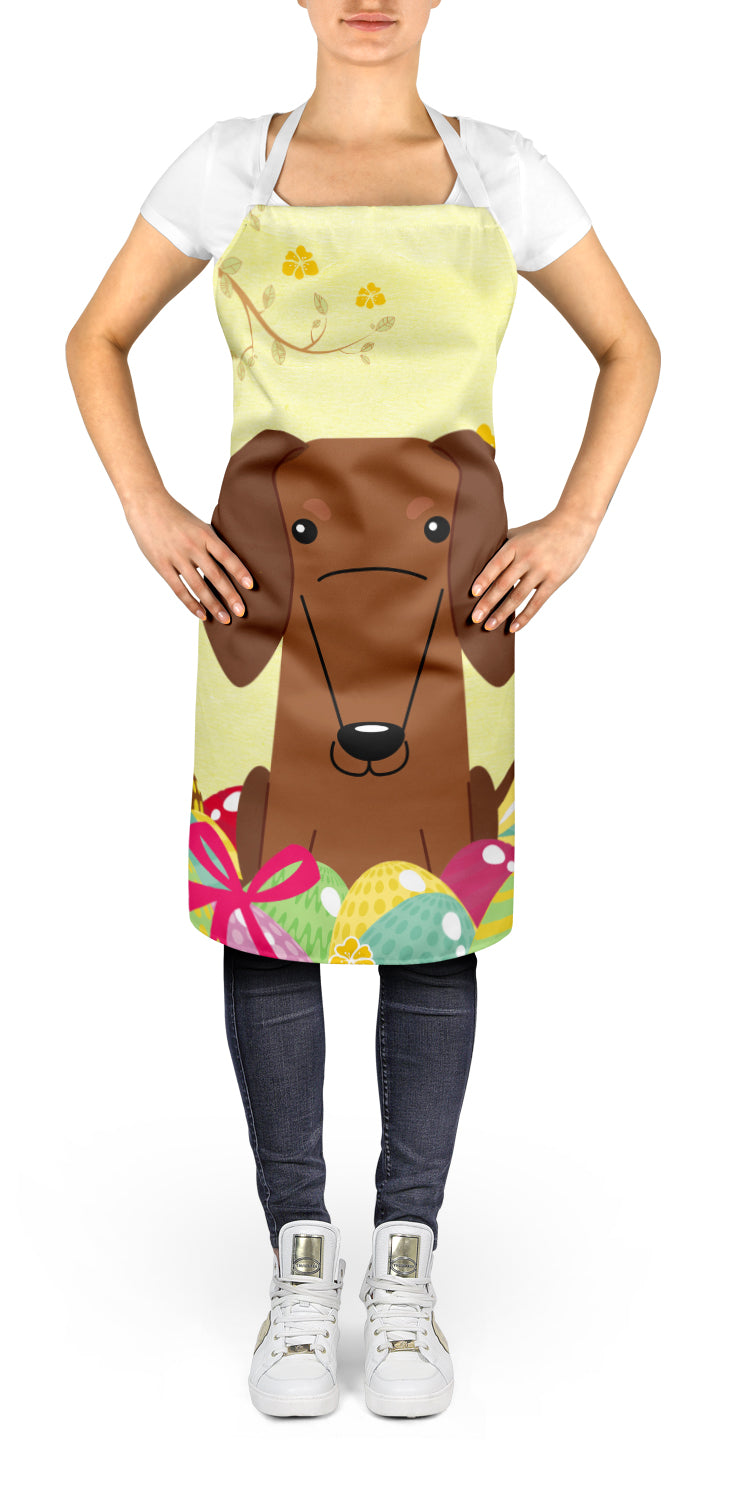 Easter Eggs Dachshund Red Brown Apron Cooking Kitchen Server Baking Crafts Gardening for Adult Women Men, Unisex, Large, Multicolor