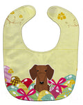 Easter Eggs Dachshund Red Brown Baby Bib Easy-Clean Baby Bib Baby Feeding Accessory Baby Mealtime Essential, 10 x 13, Multicolor
