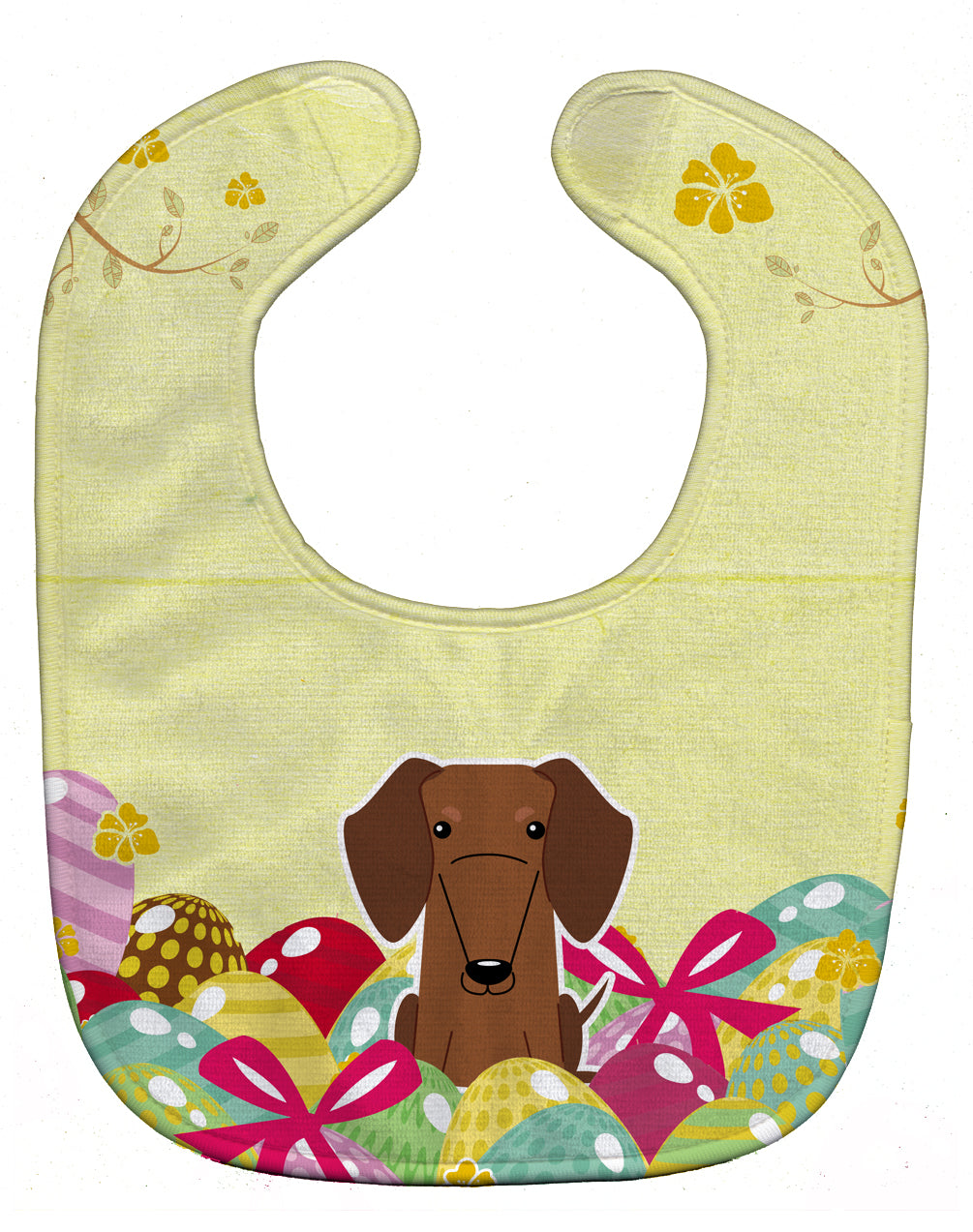 Easter Eggs Dachshund Red Brown Baby Bib Easy-Clean Baby Bib Baby Feeding Accessory Baby Mealtime Essential, 10 x 13, Multicolor