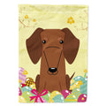 Easter Eggs Dachshund Red Brown House Flag 28x40 Porch Sleeve Pole Decorative Outside Yard Banner Artwork Wall Hanging, Polyester