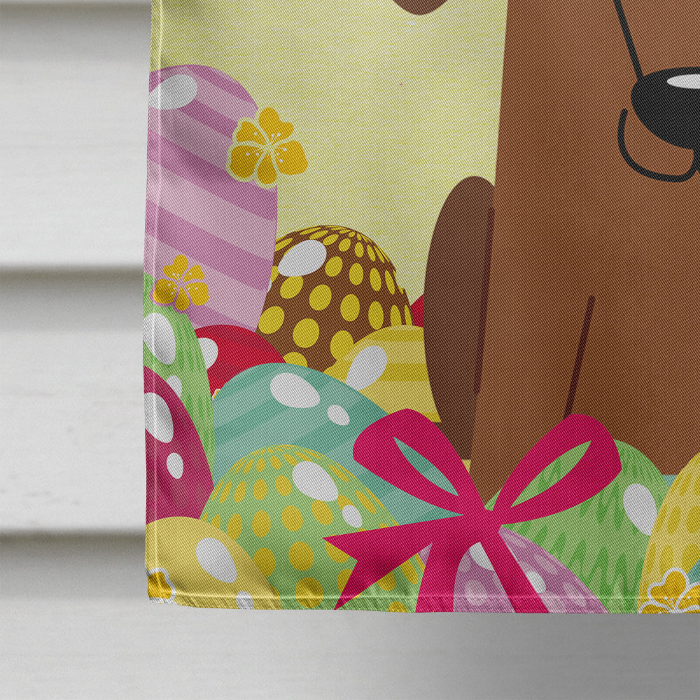 Easter Eggs Dachshund Red Brown House Flag 28x40 Porch Sleeve Pole Decorative Outside Yard Banner Artwork Wall Hanging, Polyester