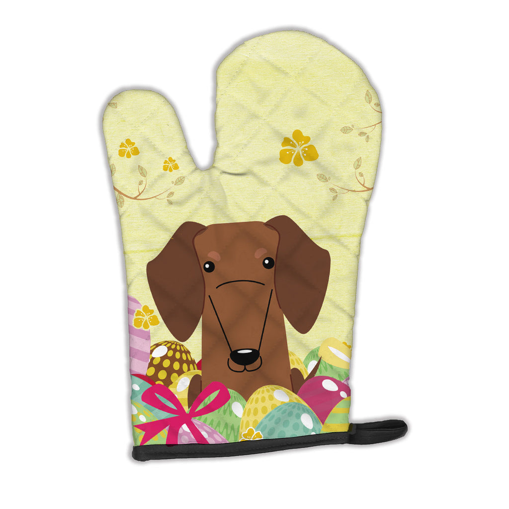 Easter Eggs Dachshund Red Brown Oven Mitt Heat Resistant Thick Oven Mitt for Hot Pans and Oven, Kitchen Mitt Protect Hands, Cooking Baking Glove