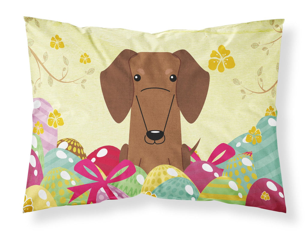 Easter Eggs Dachshund Red Brown Standard Pillowcase Lightweight Super Soft Easy Care Decorative Artwork Pillowcase, Standard