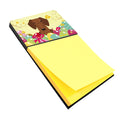 Easter Eggs Dachshund Red Brown Watercolor Sticky Note Holder Refillable Dispenser Desk Accessory 3x3 Pad Gift