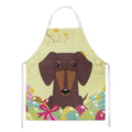 Easter Eggs Dachshund Chocolate Apron Cooking Kitchen Server Baking Crafts Gardening for Adult Women Men, Unisex, Large, Multicolor