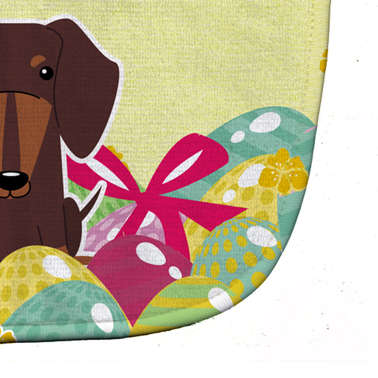 Easter Eggs Dachshund Chocolate Baby Bib Easy-Clean Baby Bib Baby Feeding Accessory Baby Mealtime Essential, 10 x 13, Multicolor