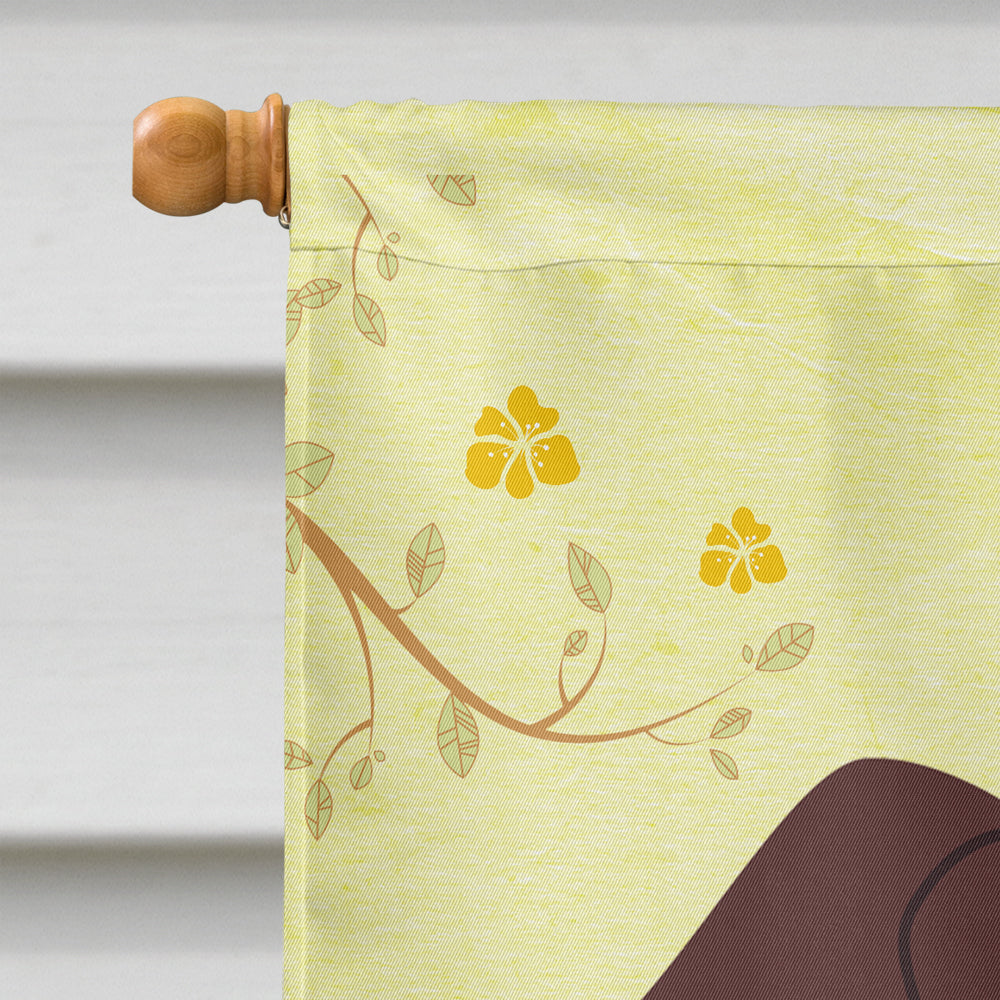 Easter Eggs Dachshund Chocolate House Flag 28x40 Porch Sleeve Pole Decorative Outside Yard Banner Artwork Wall Hanging, Polyester