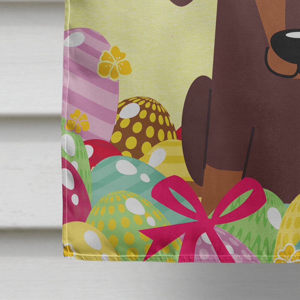 Easter Eggs Dachshund Chocolate House Flag 28x40 Porch Sleeve Pole Decorative Outside Yard Banner Artwork Wall Hanging, Polyester