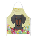 Easter Eggs Dachshund Black Tan Apron Cooking Kitchen Server Baking Crafts Gardening for Adult Women Men, Unisex, Large, Multicolor