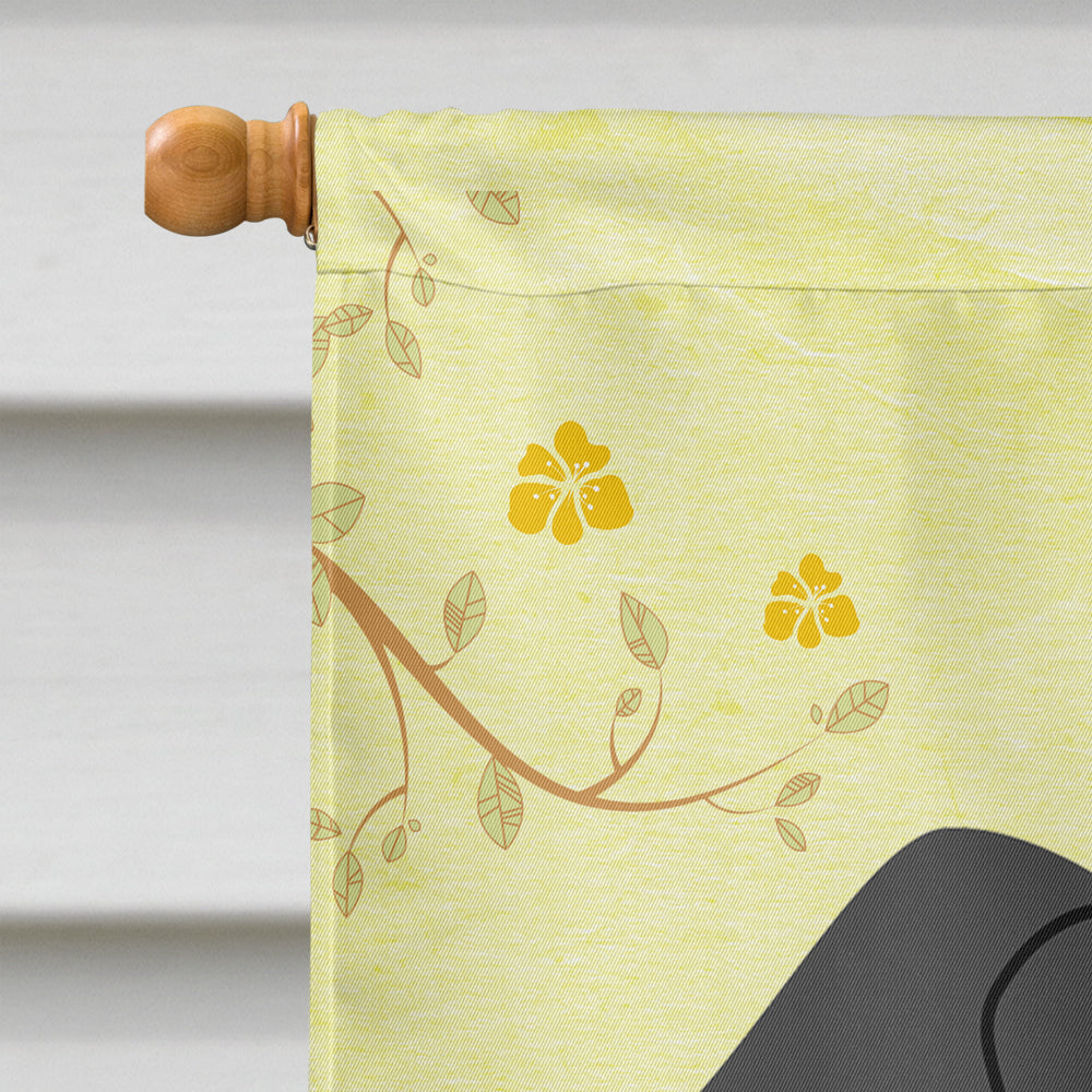 Easter Eggs Dachshund Black Tan House Flag 28x40 Porch Sleeve Pole Decorative Outside Yard Banner Artwork Wall Hanging, Polyester