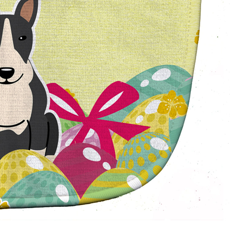 Easter Eggs Bull Terrier Black White Baby Bib Easy-Clean Baby Bib Baby Feeding Accessory Baby Mealtime Essential, 10 x 13, Multicolor