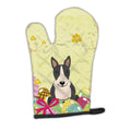 Easter Eggs Bull Terrier Black White Oven Mitt Heat Resistant Thick Oven Mitt for Hot Pans and Oven, Kitchen Mitt Protect Hands, Cooking Baking Glove