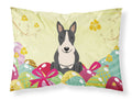 Easter Eggs Bull Terrier Black White Standard Pillowcase Lightweight Super Soft Easy Care Decorative Artwork Pillowcase, Standard