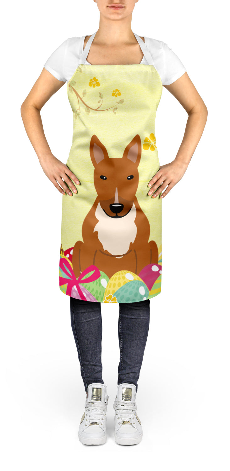 Easter Eggs Bull Terrier Red Apron Cooking Kitchen Server Baking Crafts Gardening for Adult Women Men, Unisex, Large, Multicolor