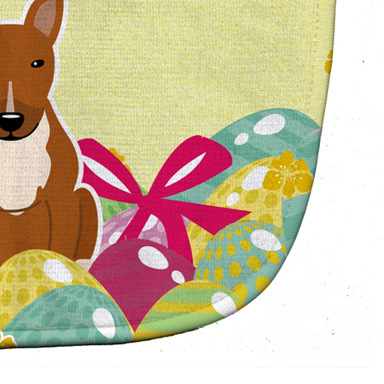Easter Eggs Bull Terrier Red Baby Bib Easy-Clean Baby Bib Baby Feeding Accessory Baby Mealtime Essential, 10 x 13, Multicolor