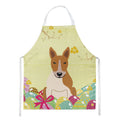 Easter Eggs Bull Terrier Red White Apron Cooking Kitchen Server Baking Crafts Gardening for Adult Women Men, Unisex, Large, Multicolor