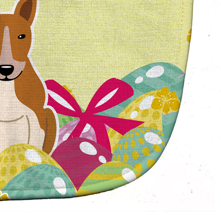 Easter Eggs Bull Terrier Red White Baby Bib Easy-Clean Baby Bib Baby Feeding Accessory Baby Mealtime Essential, 10 x 13, Multicolor