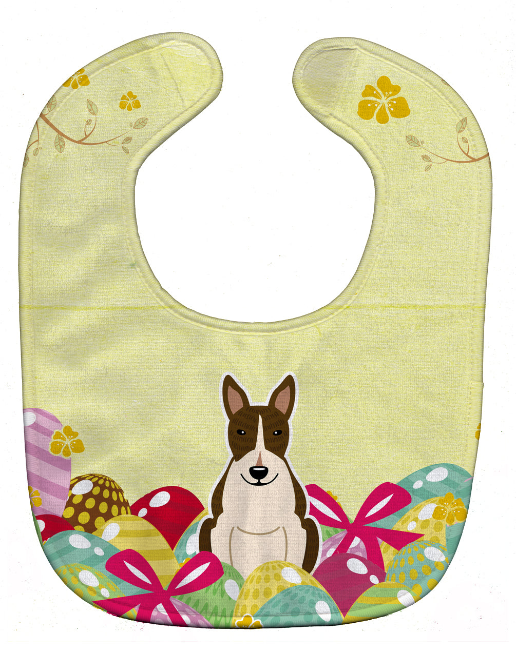 Easter Eggs Bull Terrier Dark Brindle Baby Bib Easy-Clean Baby Bib Baby Feeding Accessory Baby Mealtime Essential, 10 x 13, Multicolor