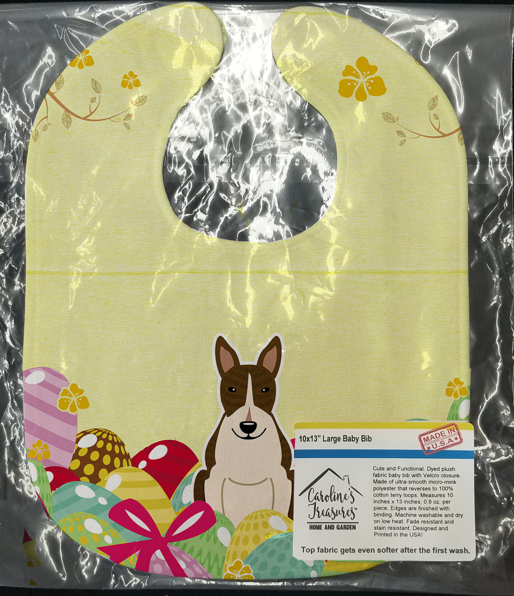 Easter Eggs Bull Terrier Dark Brindle Baby Bib Easy-Clean Baby Bib Baby Feeding Accessory Baby Mealtime Essential, 10 x 13, Multicolor