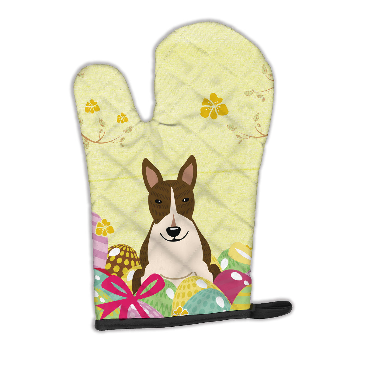 Easter Eggs Bull Terrier Dark Brindle Oven Mitt Heat Resistant Thick Oven Mitt for Hot Pans and Oven, Kitchen Mitt Protect Hands, Cooking Baking Glove