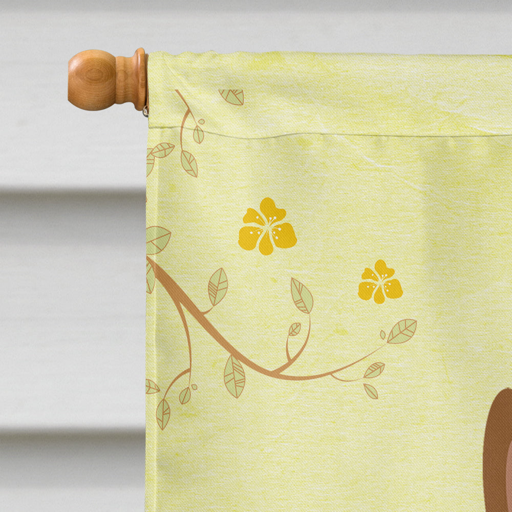 Easter Eggs Bull Terrier Brindle House Flag 28x40 Porch Sleeve Pole Decorative Outside Yard Banner Artwork Wall Hanging, Polyester