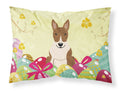 Easter Eggs Bull Terrier Brindle Standard Pillowcase Lightweight Super Soft Easy Care Decorative Artwork Pillowcase, Standard