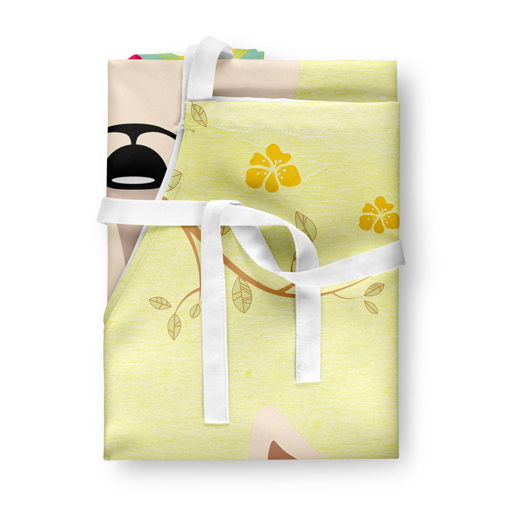 Easter Eggs Bull Terrier White Apron Cooking Kitchen Server Baking Crafts Gardening for Adult Women Men, Unisex, Large, Multicolor