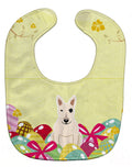 Easter Eggs Bull Terrier White Baby Bib Easy-Clean Baby Bib Baby Feeding Accessory Baby Mealtime Essential, 10 x 13, Multicolor