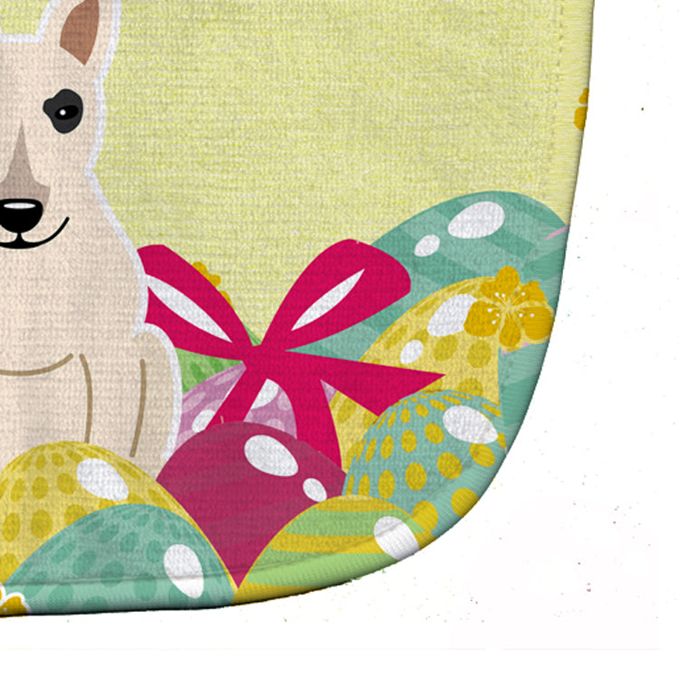 Easter Eggs Bull Terrier White Baby Bib Easy-Clean Baby Bib Baby Feeding Accessory Baby Mealtime Essential, 10 x 13, Multicolor