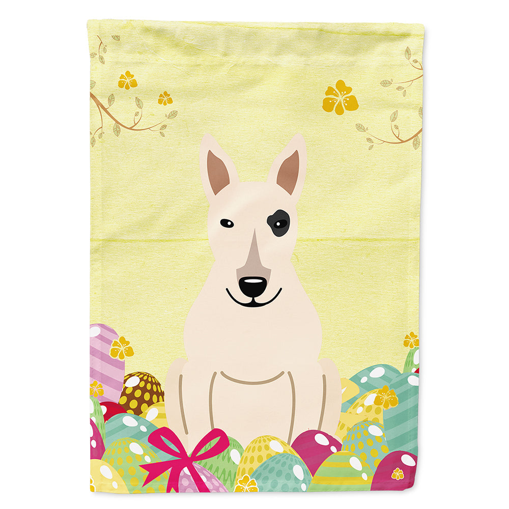Easter Eggs Bull Terrier White House Flag 28x40 Porch Sleeve Pole Decorative Outside Yard Banner Artwork Wall Hanging, Polyester