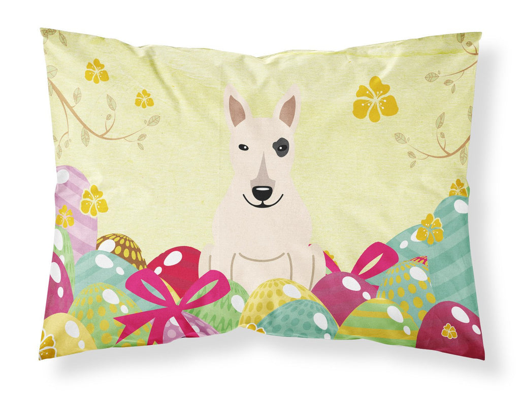 Easter Eggs Bull Terrier White Standard Pillowcase Lightweight Super Soft Easy Care Decorative Artwork Pillowcase, Standard