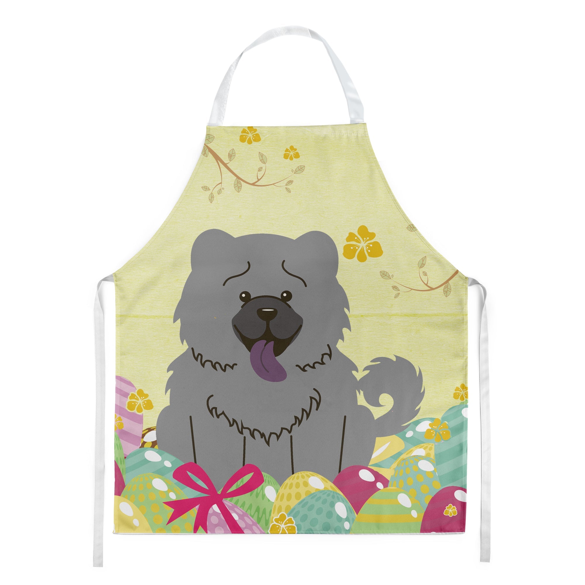 Easter Eggs Chow Chow Blue Apron Cooking Kitchen Server Baking Crafts Gardening for Adult Women Men, Unisex, Large, Multicolor