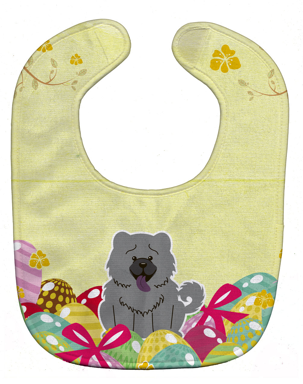 Easter Eggs Chow Chow Blue Baby Bib Easy-Clean Baby Bib Baby Feeding Accessory Baby Mealtime Essential, 10 x 13, Multicolor