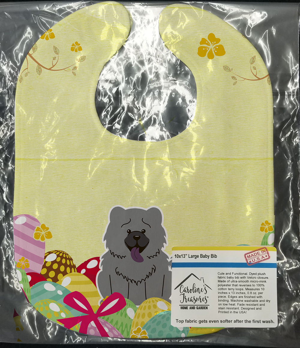 Easter Eggs Chow Chow Blue Baby Bib Easy-Clean Baby Bib Baby Feeding Accessory Baby Mealtime Essential, 10 x 13, Multicolor