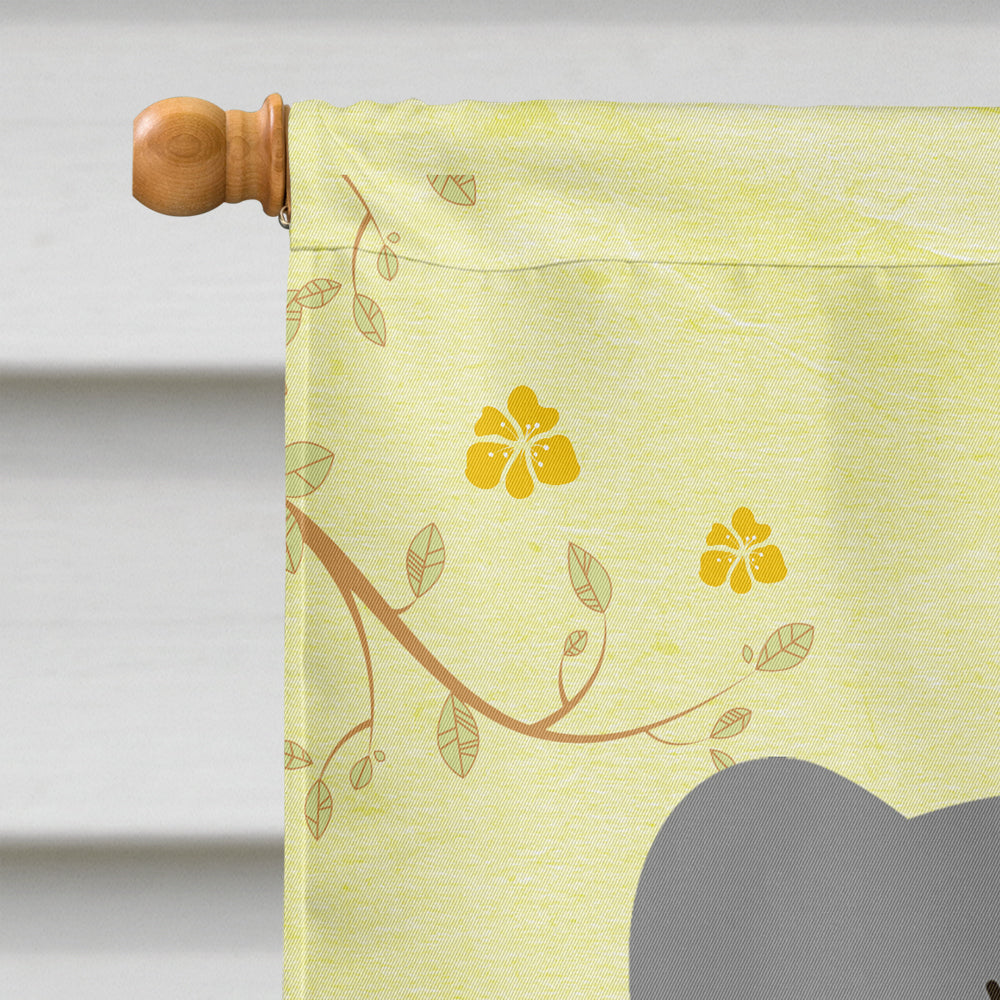 Easter Eggs Chow Chow Blue House Flag 28x40 Porch Sleeve Pole Decorative Outside Yard Banner Artwork Wall Hanging, Polyester