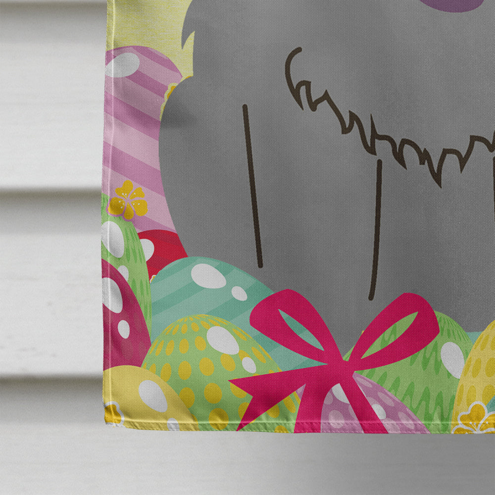 Easter Eggs Chow Chow Blue House Flag 28x40 Porch Sleeve Pole Decorative Outside Yard Banner Artwork Wall Hanging, Polyester