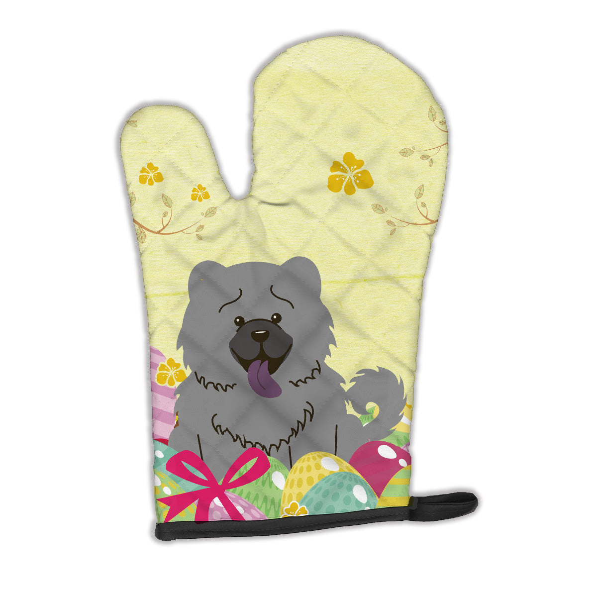 Easter Eggs Chow Chow Blue Oven Mitt Heat Resistant Thick Oven Mitt for Hot Pans and Oven, Kitchen Mitt Protect Hands, Cooking Baking Glove