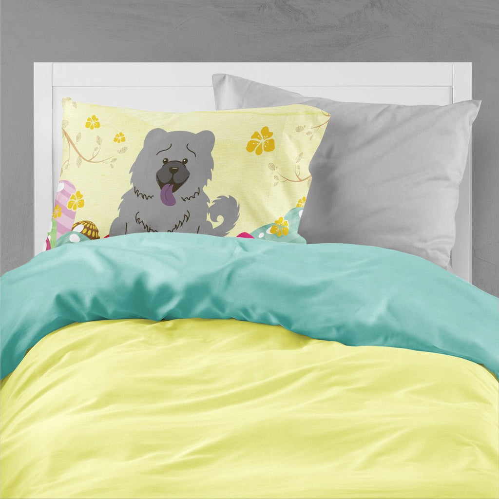 Easter Eggs Chow Chow Blue Standard Pillowcase Lightweight Super Soft Easy Care Decorative Artwork Pillowcase, Standard