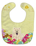 Easter Eggs Chow Chow White Baby Bib Easy-Clean Baby Bib Baby Feeding Accessory Baby Mealtime Essential, 10 x 13, Multicolor