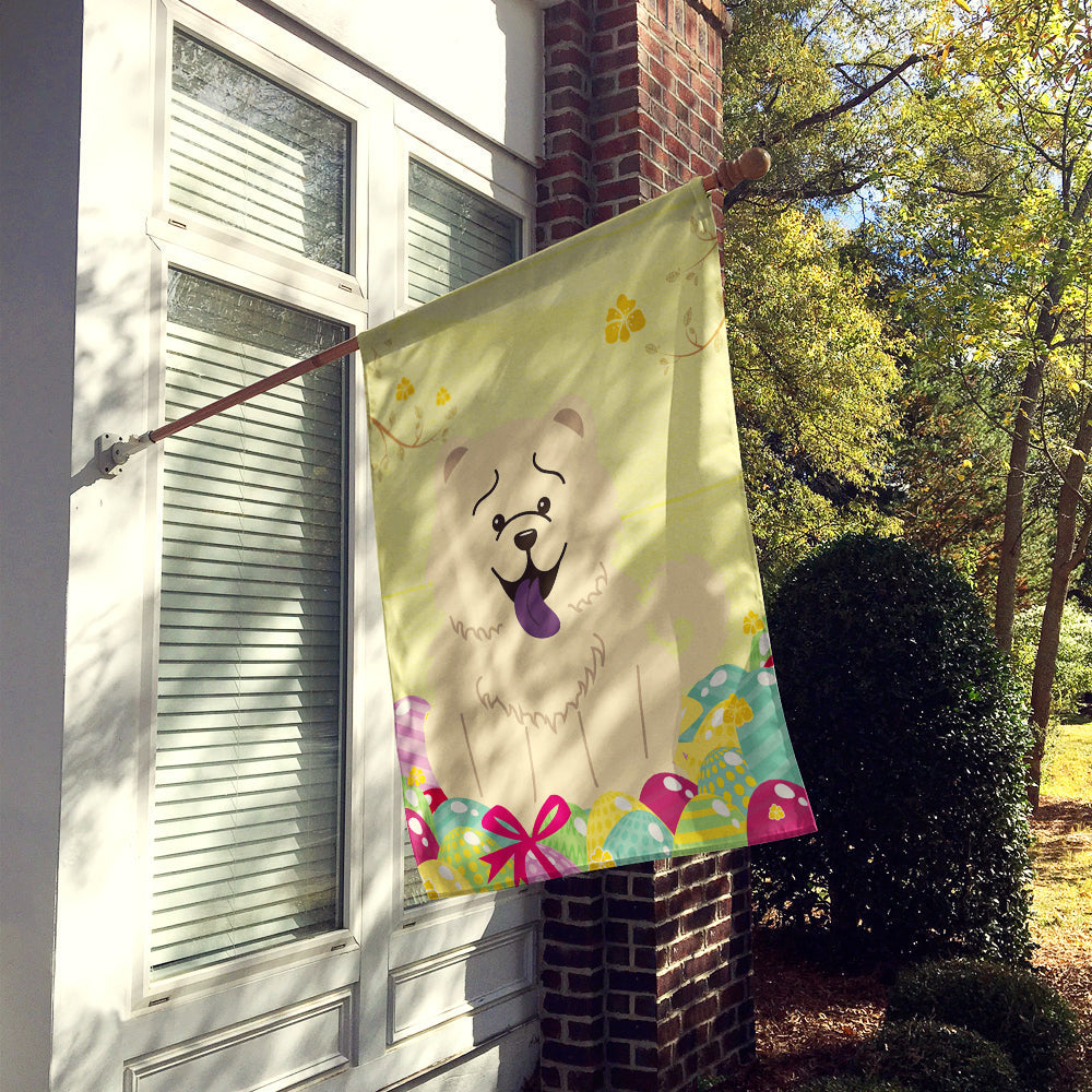 Easter Eggs Chow Chow White House Flag 28x40 Porch Sleeve Pole Decorative Outside Yard Banner Artwork Wall Hanging, Polyester