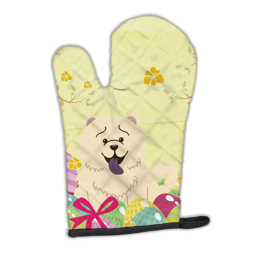 Easter Eggs Chow Chow White Oven Mitt Heat Resistant Thick Oven Mitt for Hot Pans and Oven, Kitchen Mitt Protect Hands, Cooking Baking Glove