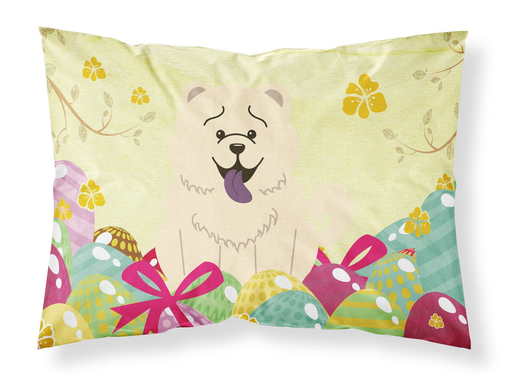 Easter Eggs Chow Chow White Standard Pillowcase Lightweight Super Soft Easy Care Decorative Artwork Pillowcase, Standard