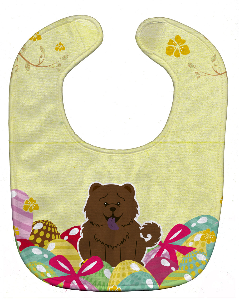 Easter Eggs Chow Chow Chocolate Baby Bib Easy-Clean Baby Bib Baby Feeding Accessory Baby Mealtime Essential, 10 x 13, Multicolor