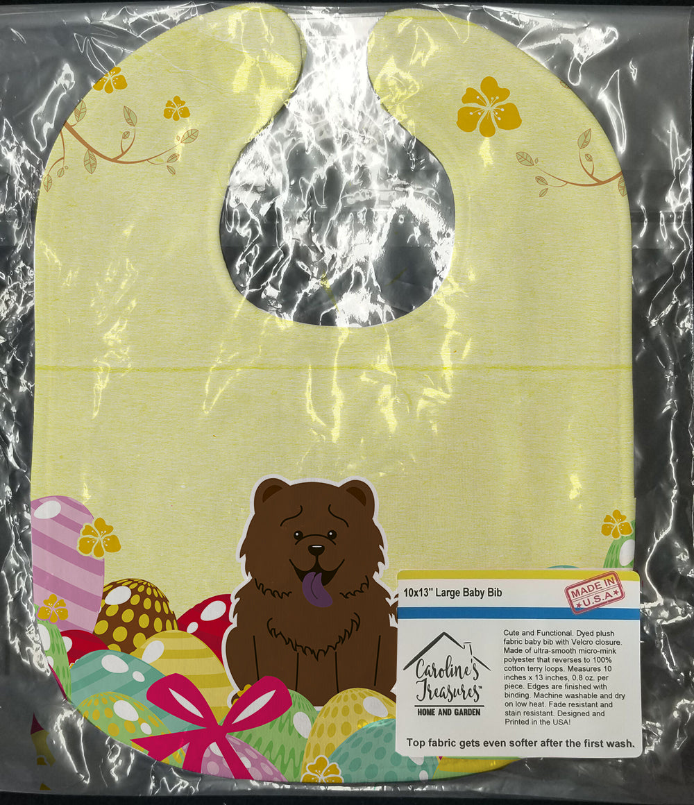 Easter Eggs Chow Chow Chocolate Baby Bib Easy-Clean Baby Bib Baby Feeding Accessory Baby Mealtime Essential, 10 x 13, Multicolor