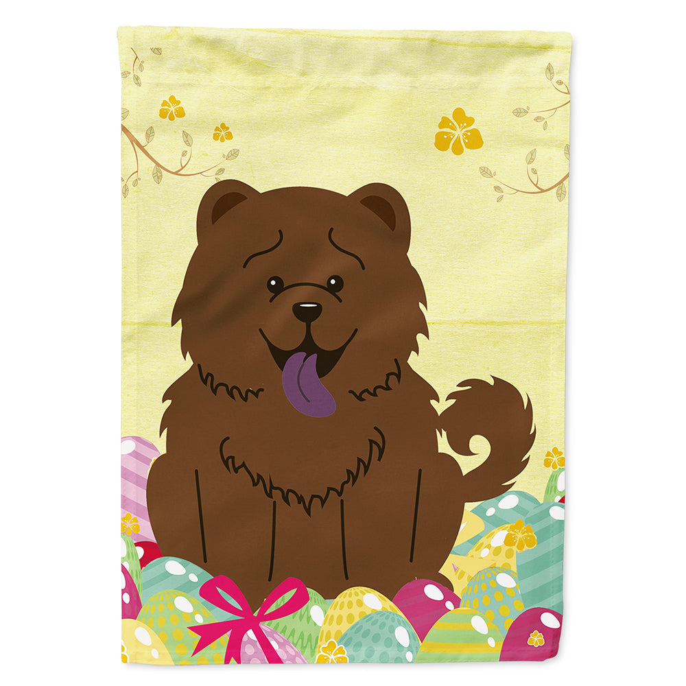 Easter Eggs Chow Chow Chocolate House Flag 28x40 Porch Sleeve Pole Decorative Outside Yard Banner Artwork Wall Hanging, Polyester
