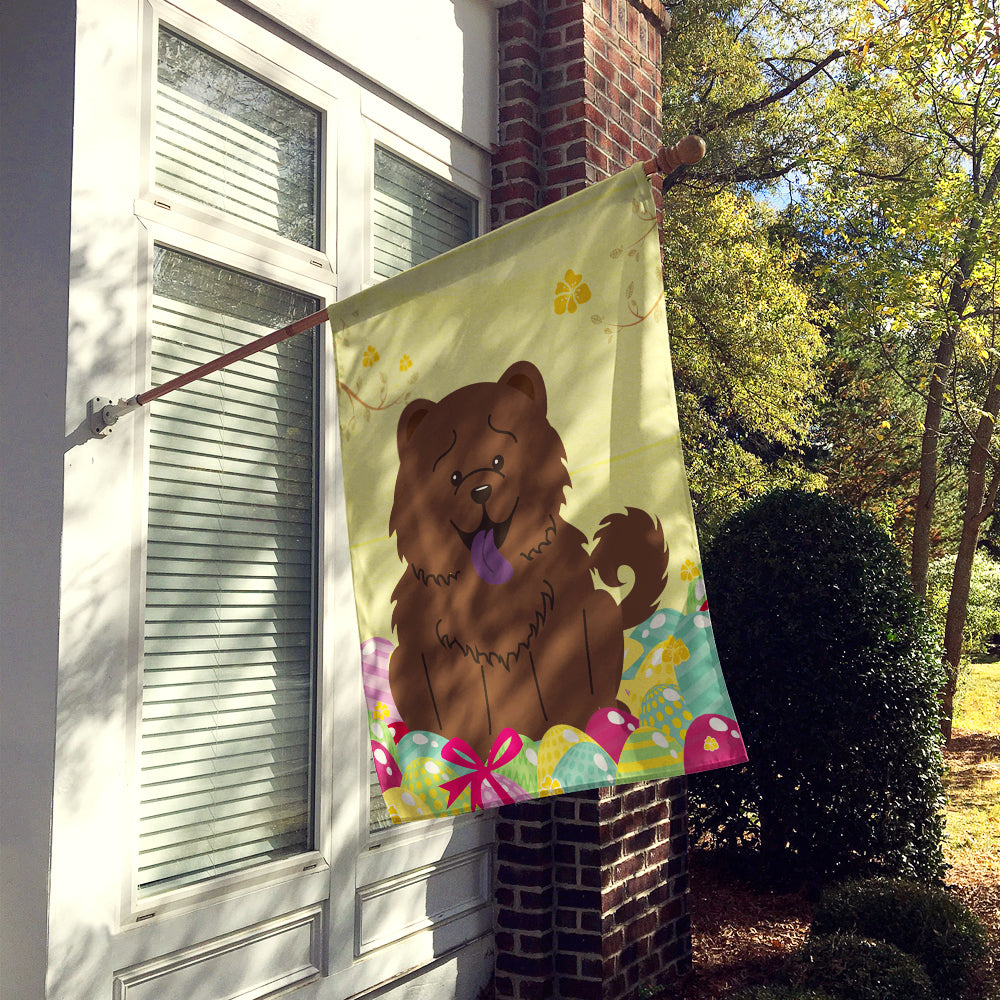 Easter Eggs Chow Chow Chocolate House Flag 28x40 Porch Sleeve Pole Decorative Outside Yard Banner Artwork Wall Hanging, Polyester