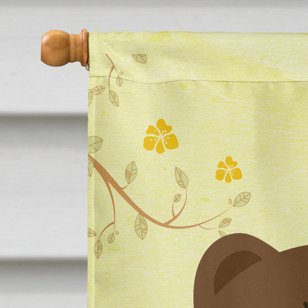 Easter Eggs Chow Chow Chocolate House Flag 28x40 Porch Sleeve Pole Decorative Outside Yard Banner Artwork Wall Hanging, Polyester